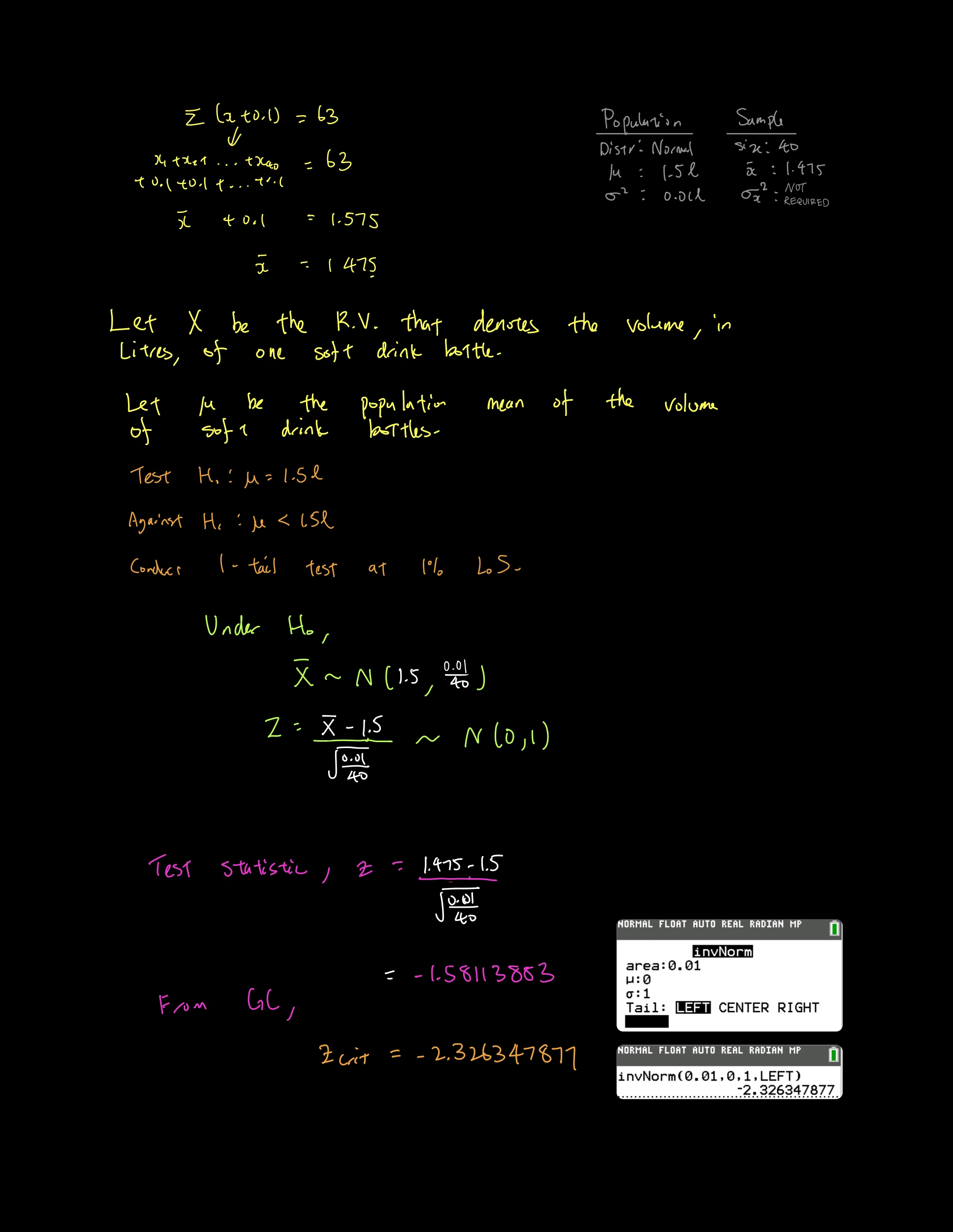 Hypothesis Test Q3 Solutions 1