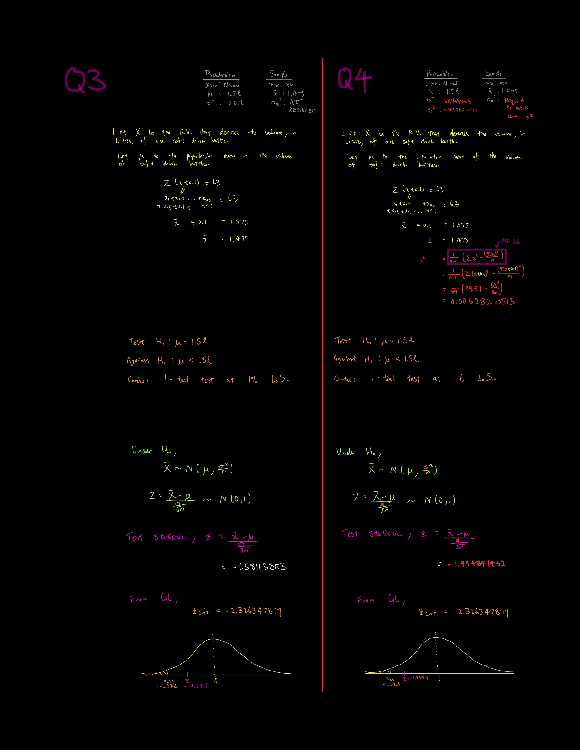 Hypothesis Test Q4 Solutions 1